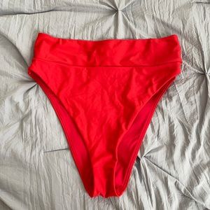 Aerie swim red bikini bottoms size medium